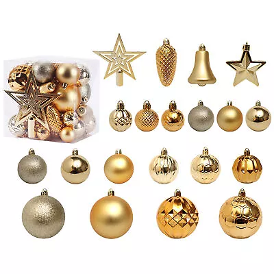 45Pcs Christmas Tree Xmas Balls Decorations Baubles Party Wedding Ornament Decor • $24.31