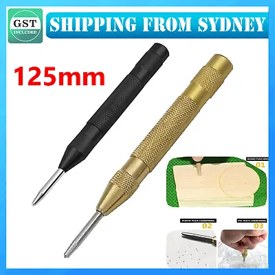 $5.45 • Buy 125mm Automatic Centre Punch Adjustable Spring Loaded Metal Drill Tool Bodied AU