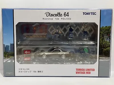 Tomica Limited Vintage Neo Tomytec Diocolle 64 Carsnap 16b Mazda RX-7 Police • $43.99