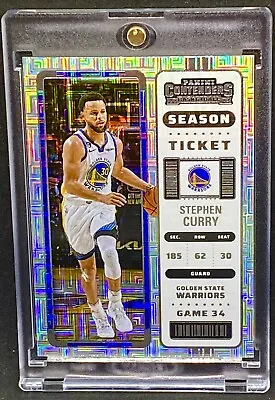 Stephen Curry RARE TICKET REFRACTOR INVESTMENT CARD SSP PANINI  WARRIORS MINT • $35.99