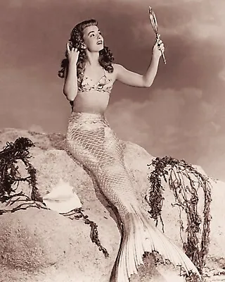 Vintage Photo ... Hollywood Actress Mermaid  Sea Nymph ... Photo Reprint 8x10 • $7.95
