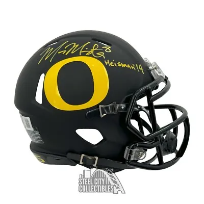 Marcus Mariota Autographed Oregon Heisman 14 Black Football Mini Helmet - BAS • $116.96