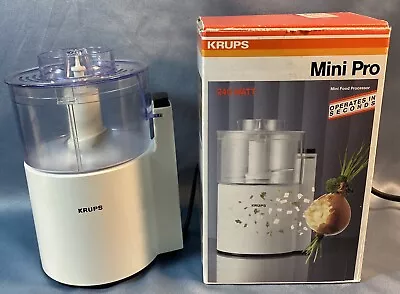 Krups 240 Watt Mini Pro Mini Food Processor White 19oz Capacity Model 708 Used • $25