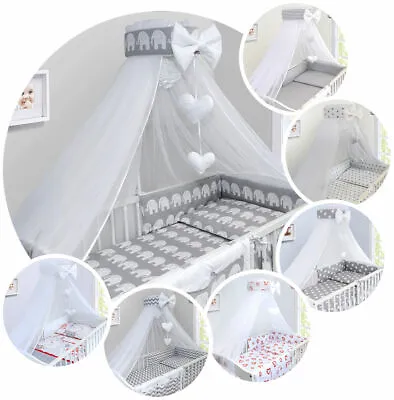 Universal Canopy Holder Pole Bar Drape Mosquito Net With Ribbon Fits Cot Cot Bed • £33.99