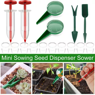 16Pcs Mini Sowing Seed Dispenser Sower Set Manual Handheld Seed Spreader • £9.06