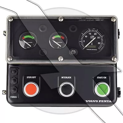 Volvo Penta Diesel Tachometer Oil Temp Start Stop Instrument Panel 873626 • $479.99