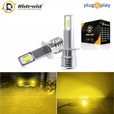 NEW 2x H1 3000K Yellow 100W High Power LED Fog Light Driving Bulb DRL • $11.98