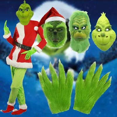 The Grinch Mask Adult Costume Cosplay How The Grinch Stole Christmas Props Party • $14.99