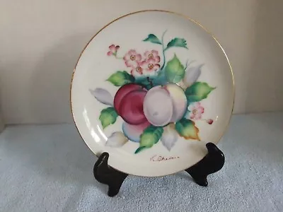  UCAGCO Signed Plate (K. Okada) - Hand Painted China W/Fruit Theme - Japan • $6.95