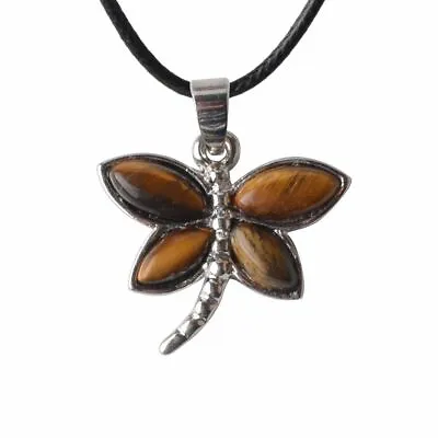 New Arrivals Women Dragonfly Crystal Natural Stone Pendants Necklaces Jewelry • $7.85