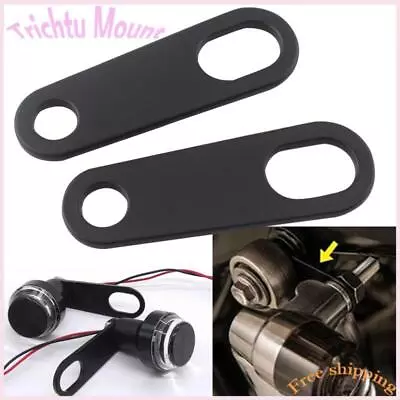 Black Rear Motorcycle Turn Signal Relocater Holder Shock Bracket For Cafe Racer • $9.78