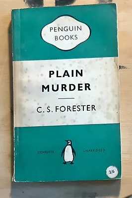 Plain Murder By C S Forester - Green Penguin Books (1946) • £5.50