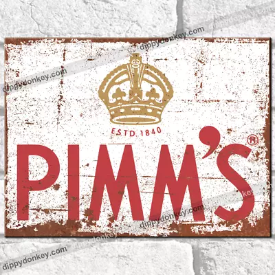 £3.95 • Buy PIMM'S Metal Signs Vintage Retro Home Bar Plaques Poster Garage Shed Tin Sign UK