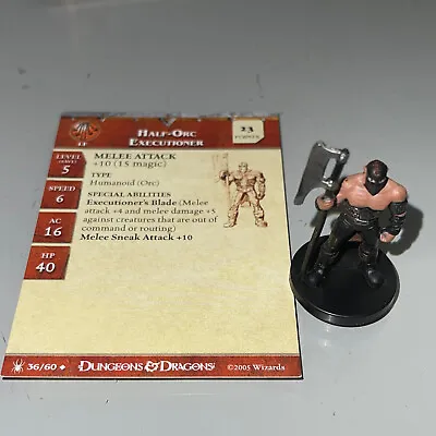 Dungeons & Dragons D&D Miniatures Underdark HALF-ORC EXECUTIONER #36 • £3.99