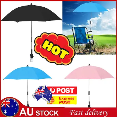 Chair Umbrella With Clamp For Patio Chair Beach Chairs Wheelchairs Golf Carts AU • $33.49