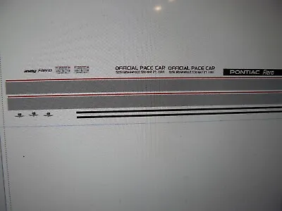 1984  Indy Pace Car Decals  1:18 • $14.97