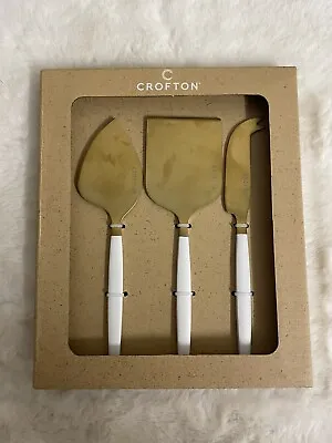 Crofton 3 Piece Champagne Cheese Knife Set Cheese Platter Knife Set • $24.99