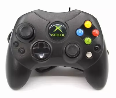 Genuine Microsoft Xbox Original Wired Controller S (Black) • $38.66