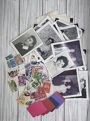 75+ Vintage Stamps Photos And Paper Junk Journal Ephemera Scrapbooking • $9.88