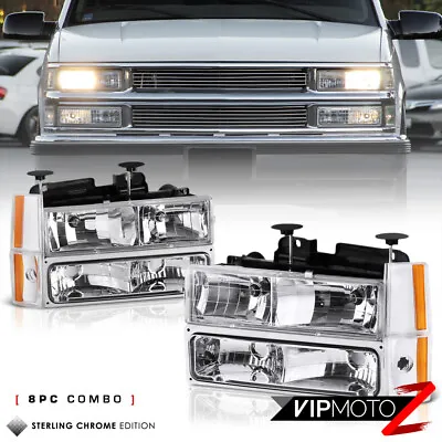 For 88-93 Chevy C10 C/K Truck Suburban Blazer Yukon Headlight Corner Bumper Lamp • $88.78