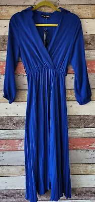 Cameo Rose Dress Size 8 Blue Polyester Womens BNWT • £14.99