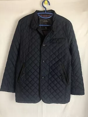 MERC LONDON PADDED QUILTED JACKET Classic Seville NAVY SIZE Small VGC • $22.41