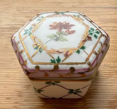 Vintage  Limoges Porcelains Royale Hexagonal Trinket  Box • £7.99