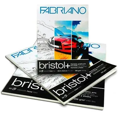 A4 Or A3 Fabriano Bristol Paper Pad 250gsm Art Ink Watercolour Gouache Paints • $24.90