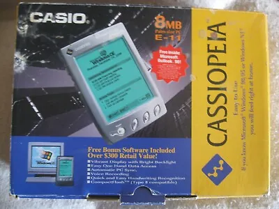 Vintage Casio Cassiopeia E-11 8mb Palm Size PC Boxed And In NICE Condition. • £44.71