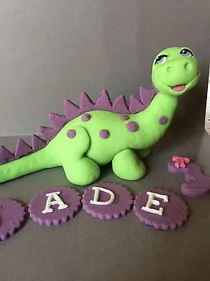 Edible Dinosaur Cake Topper With Custom Name And Age • £15.95