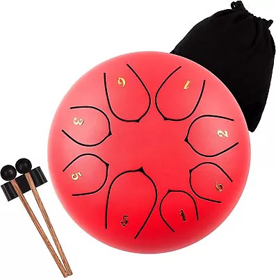 Steel Tongue Drum 6 Inch 8 NotesSteel Hand DrumDrum Percussion For Meditation • $25.98