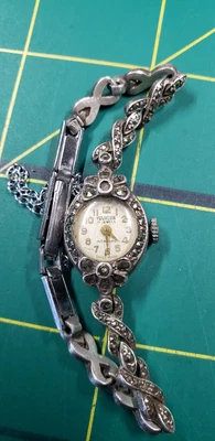 $50 • Buy Tavalor 17 Jewel Marcasite Incabloc Vintage Watch