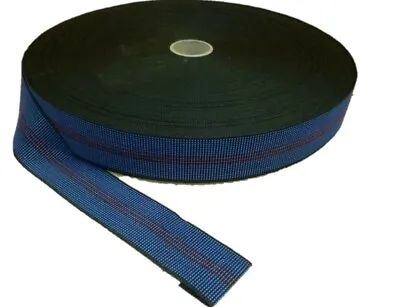 £8.49 • Buy 10 Metres - BLUE 2  Elastic Upholstery Webbing For Chairs, Seats & Furniture