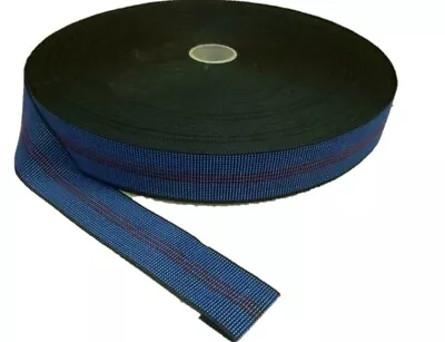 10 Metres - BLUE 2  Elastic Upholstery Webbing For Chairs Seats & Furniture • £8.49