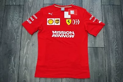 Bnwt Ferrari F1 Mission Winnow 2019 Puma Shirt T-shirt Vettel Leclerc Team Men S • $59.99