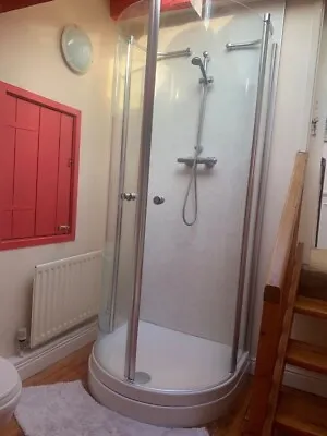 D-shape Shower Enclosure And Tray 970mm X 820mm • £139