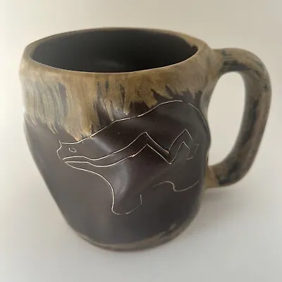 Stoneware Bear Rock Art Coffee/Tea Mug Southwest By Mara Studio Signed Primative • $14.99