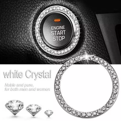 1pc Silver Car SUV Decorative Button Start Switch Diamond Ring Auto Accessory • $3.58