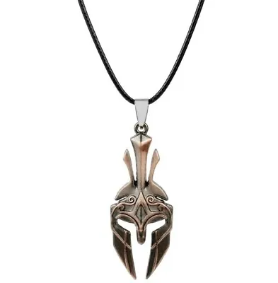 £4.50 • Buy Greek Spartan Warrior Helmet Bronze Necklace Pendant Ancient Greece Athens Gift