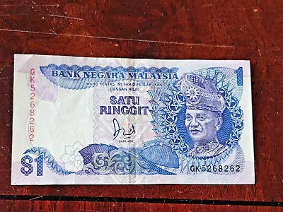 Malaysia One $1 Dollar Ringgit Banknote • $5