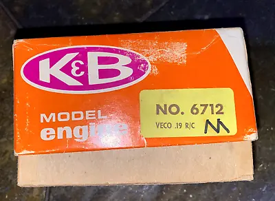 K&B Engine - VECO .19 RC #6712 W/ Muffler- Box • $69