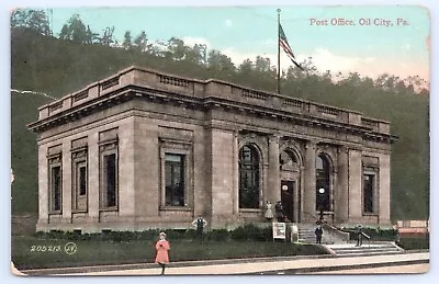 C1908 Oil City Pennsylvania Post Office Vintage Venango County PA Postcard • $3.97