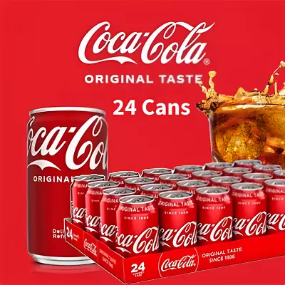 Coca Cola Original Taste Coke 330 Ml Pack Of 24 Cans Fizzy Soft Drink Full Case • £19.98