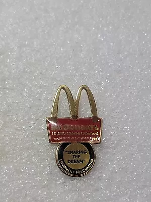 McDonald's 10000 Stores Opened 1988 Sharing The Dream Equipment Vintage Pin • $12.99