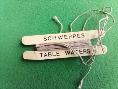 56307 Old Vintage Antique Tin Schweppes Hamilton Mineral Water Glass Bottle Sign • £12