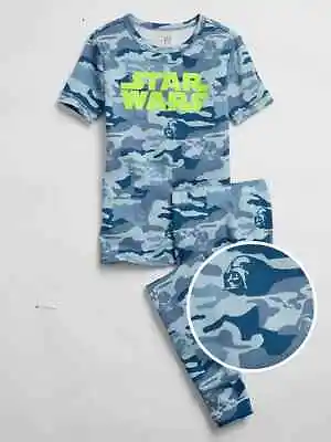 $12.50 • Buy NWT Gap Kids Boys Pajamas Organic Cotton Star Wars Camo Darth Vader  Size 4 4t