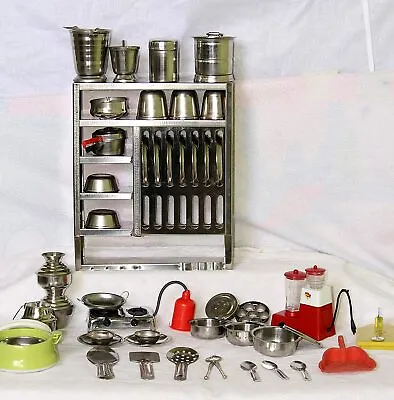 100 Pcs Mini Stainless Steel Utensils & Plastic Indian Kitchen Toy Set For Girls • $167.35