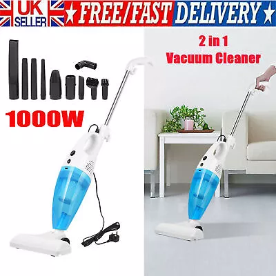 Lightweight Upright 2 In1 Stick Powerful Vacuum Cleaner Handheld Hoover 1000W UK • £26.99