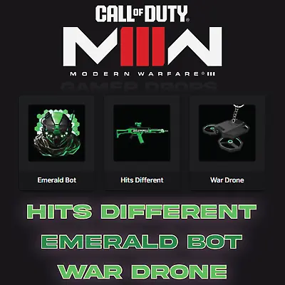 MW3 / Modern Warfare 3 / COD ⚡ HITS DIFFERENT + EMERALD BOT + WAR DRONE⚡ SKINS • $5.99