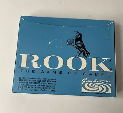 VTG 1964 Blue Box Rook Card Game Complete With Instructions/Box/Case • $9.99